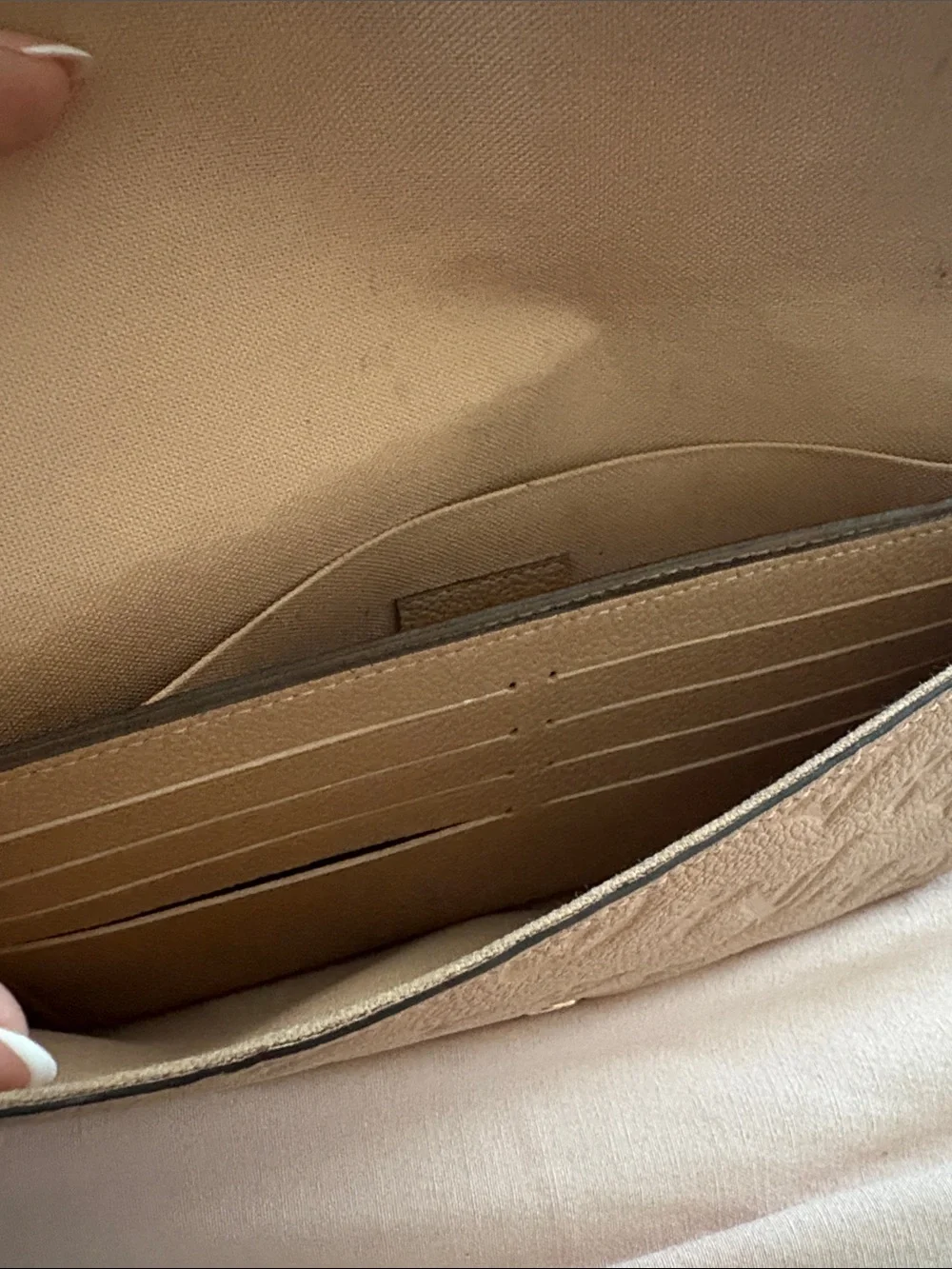 Louis Vuitton Taupe Monogram Envelope Chain Clutch - Picture 9 of 9